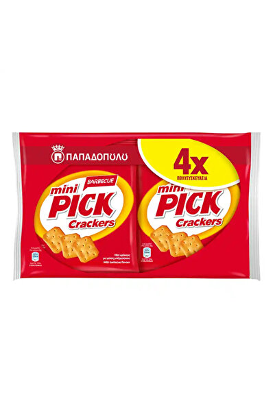 Papadopoulou ΠΑΠΑΔΟΠΟΥΛΟΥ MINI PICK CRACKERS (4x70gr.) - (BARBEQUE)