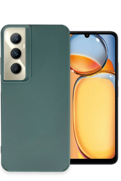 New Face ILKESTOR حافظة Realme C65 من السيليكون - (170858) أخضر داكن