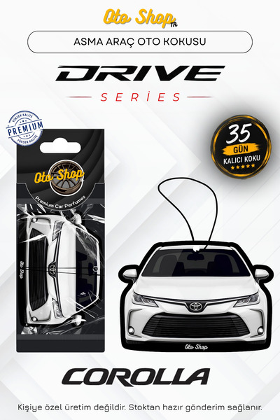 OTOSHOPTR TOYOTA COROLLA Araba Kokuları Drive Serisi Oto Araç Kokusu (Beyaz)