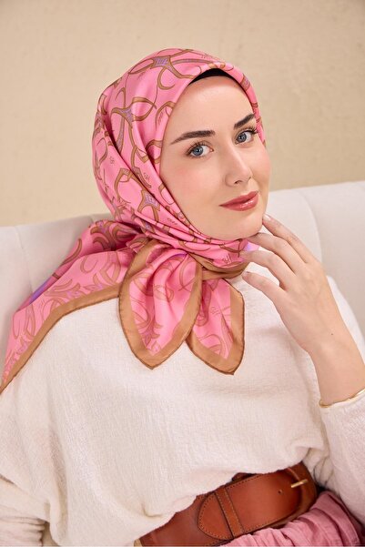 Silk Home Twill Silk Scarf Baroque Pink 90X90