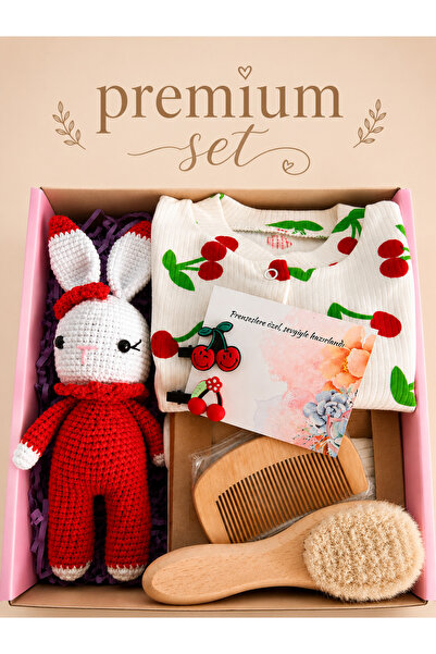 Yenidoğan Bebek Hediye Tulum Kutusu Oyuncaklı Premium Set