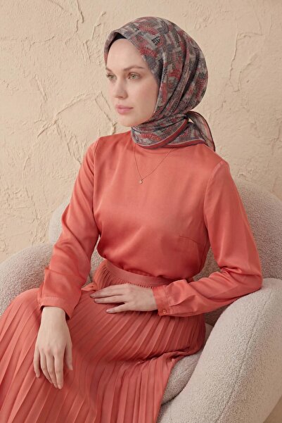 Silk Home Soft Scarf Melodi Pattern Light Red 90X90
