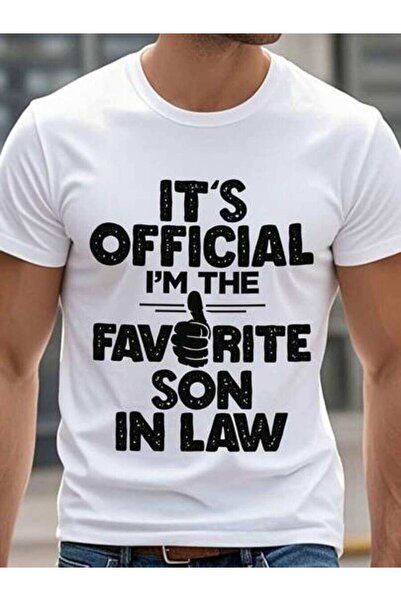 9TAY Men's "The Most Popular Son-In-Law" Graphic T-Shirt, Black Cotton Round ...