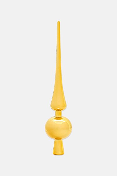 Muy Mucho Shatterproof Glass Decorative Tree Topper, Gold