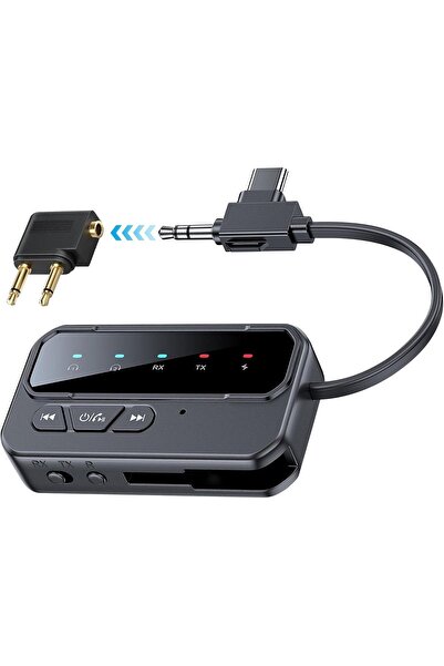 OEM Adaptor audio Bluetooth 5.4 2-în-1 TX/RX, AUX de 3,5 mm, pentru căști dub...