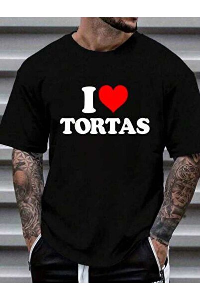 799 تي شيرت قطني 100% بطباعة "Love - I Heart Tortas" للنساء والرجال، قمصان كا...