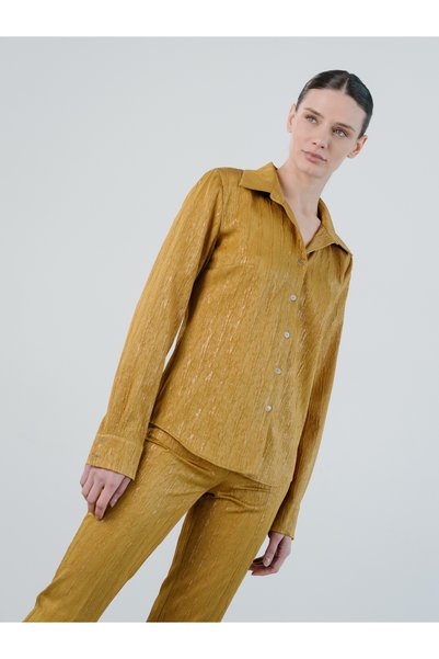 Valleventis Cămașă Din Jacquard Auriu