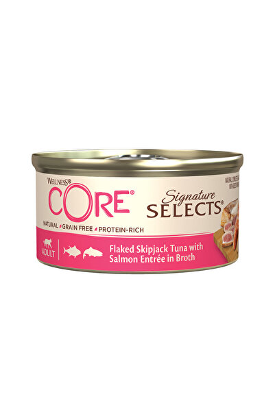 Wellness Core Signature Selects Flaked Skipjack Tuna & Salmon Entree in Broth...