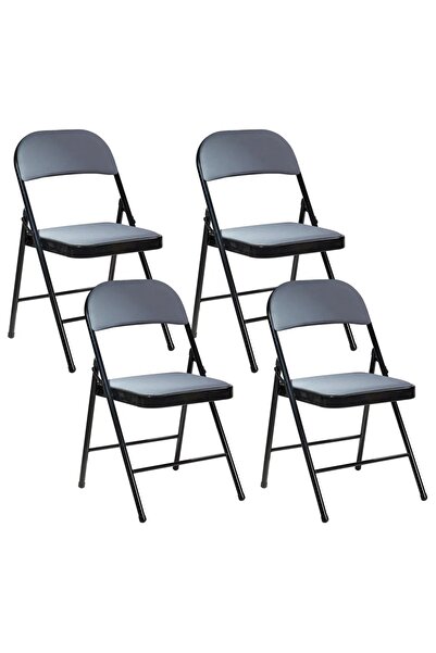 OEM Set de 4 scaune pliante Re-Bloom Sparks, plasă/oțel, 45x47x77 cm, șezut 3...