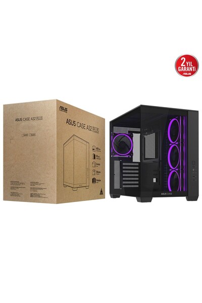 ASUS A32 PLUS TG ARGB Gaming Mid-Tower PC Kasası / 90DC00S0-B19000