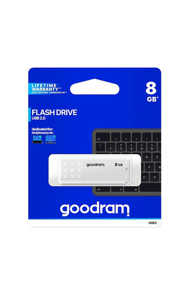 Goodram Памет, USB 2.0, 8GB, UME2, Бял
