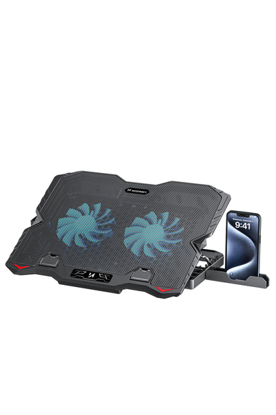 WOZINSKY StormPad WDCX-015 Suport de răcire pentru laptop cu 2 ventilatoare, ...