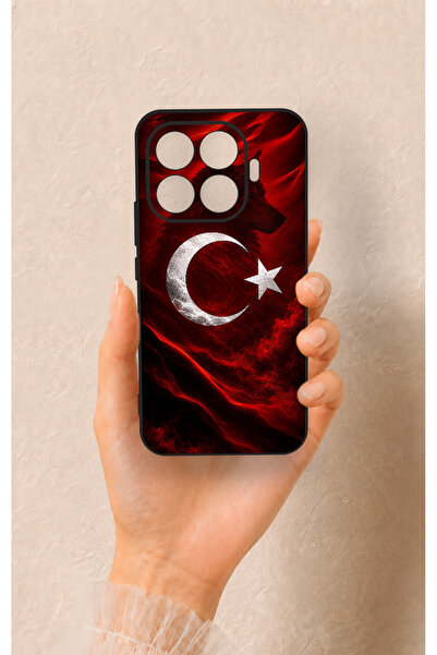 Vip Case Mi 17T Pro 5G Uyumlu Kurt Türk Bayrağı Desenli Silikon Kılıf