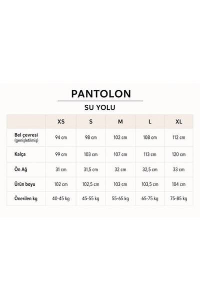 Miyalon Kadın Yüksek Bel Yazlık Bol Paça Cepli Beyaz Şeritli Pantolon