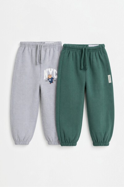 LEFTIES 2'li baskılı relaxed fit jogger pantolon paketi
