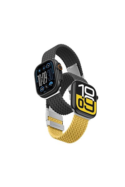 Amazingthing Set de 2 curele Blend pentru Apple Watch de 45/46/49mm - Galben/...