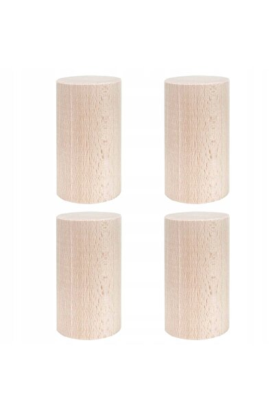 Stolmet Picior de mobilier din lemn, Cilindru din lemn H-120 Toe-60/120 4 bucăți