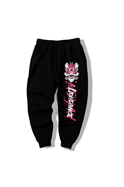 classy moda Unisex Lettering Front Printed 2 Thread Combed Cotton Baggy Trousers