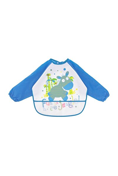 OEM Bavetă cu mâneci bebeluși, model dinozauri, mâneci, albastru – protecție ...