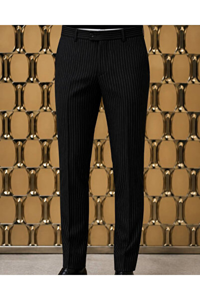 Plus Scorpion Premium bărbătesc costum cu dungi din 2 piese, costum bărbătesc, pantaloni și jachetă, potrivit pentru ținute formale, nuntă, lucru, cadou de sărbătoare
