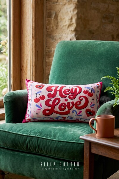 Sleep Garden Husă decorativă pentru pernă cu design inimă |   Decor modern pentru casă 30x50