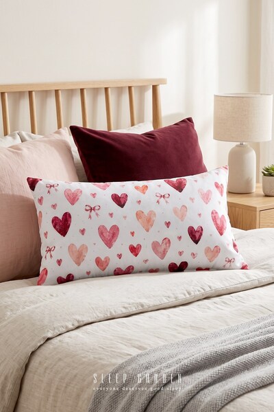 Sleep Garden Husă decorativă pentru pernă cu design inimă |   Decor modern pentru casă 30x50