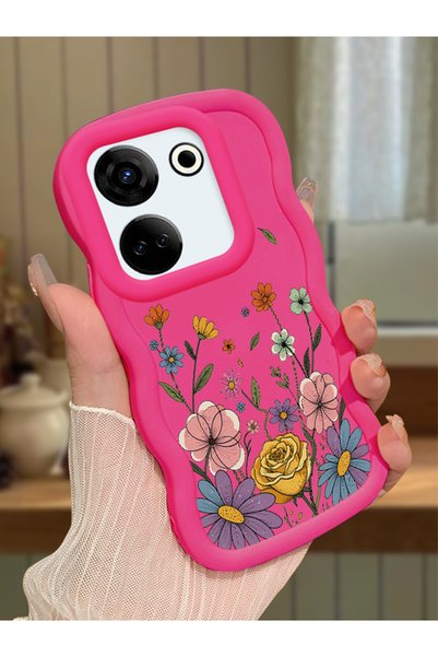 Hontinga Tecno Camon 20 Pro 4g Compatible Case Camera Protector Red Silicone ...