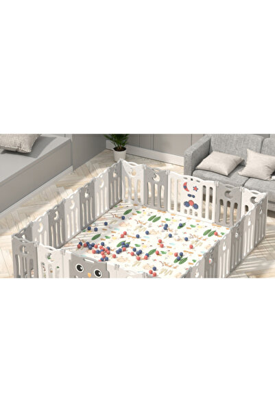 Kidstoys 216x252x63εκ. Πλαστικό Πάρκο Παιχνιδιού/Φράχτης Παιδικής Χαράς Γκρι Κου