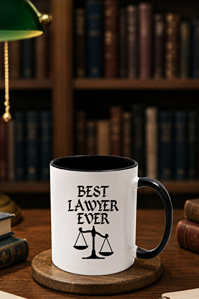 qoeuyl boutique Best Lawyer Ever Printed Lawyer Gift Black Mug with Inner and...
