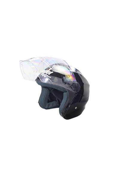 NO BRAND Cască de motocicletă deschisă, pentru quad, scuter, kart, buggy, neg...