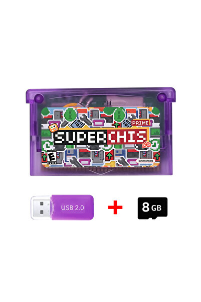 Choice4 Purple With 8G 2026 2.0 SuperChis Prime Game Cartridge for Nintendo G...