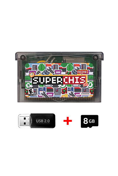 Choice5 Black With 8G 2026 2.0 SuperChis Prime Game Cartridge for Nintendo GB...
