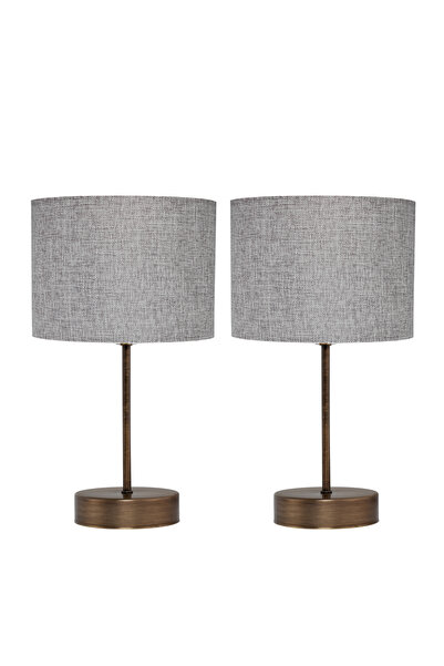AA HomeLight Antique White Double 2-Piece Lampshade Bedroom Living Room Moder...