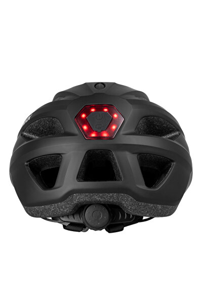 NO BRAND CĂȘTĂ DE BICICLETĂ MTB CU LUMINĂ LED REGLABILĂ UȘOARĂ ROZ L NEGRU MA...