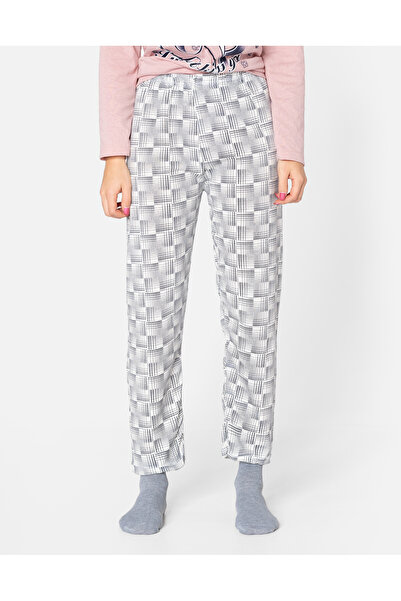NO BRAND Pijamale damă set bumbac tricou mânecă lungă + pantaloni 5065-3 r xl