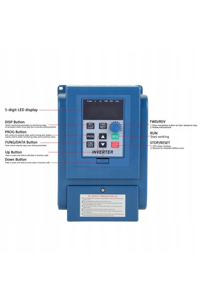 NO BRAND Invertor trifazat 380V 12A 4Kw cu modulație PWM, convertor de frecvență