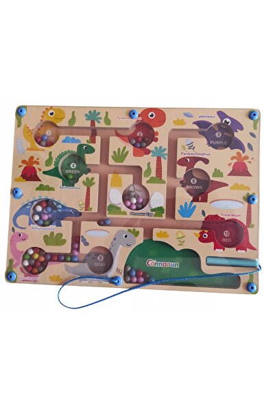 NO BRAND Commodum Joc Educativ Labirint Magnetic cu Dinozauri pentru Copii 3+