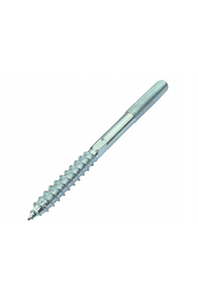 NO BRAND Șurub cu filet dublu A2 M12x160mm pentru lemn și metal, zincat, 10 b...