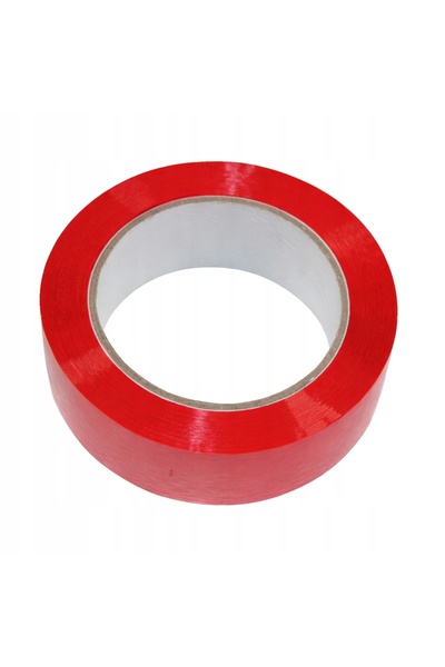 NO BRAND Bandă adezivă de ambalare din PP acrilic roșu, 48mm x 130m, lungă, l...