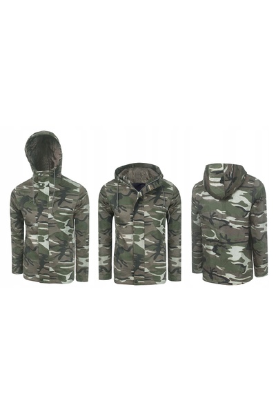 NO BRAND Geacă de tranziție pentru bărbați, tip windbreaker, Moro, ușor căptu...