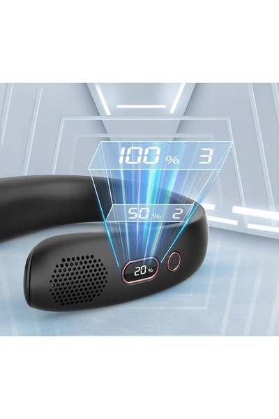NO BRAND Ventilator de gât fără pale Jxs-Gb3 LCD USB Răcire 360 °