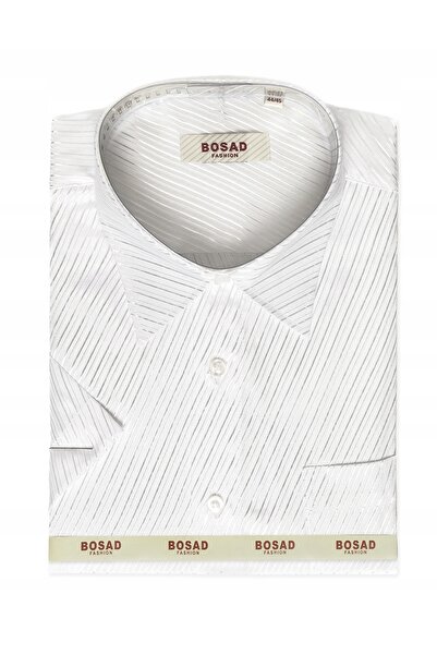 NO BRAND Cămașă elegantă de bărbați, 100% bumbac, mânecă scurtă Wy12-3 41/42
