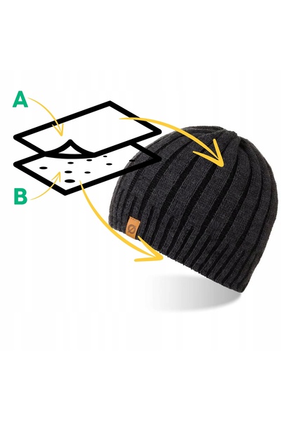 NO BRAND Set căciulă din fleece, fular lung și mănuși pentru bărbați, brodat,...