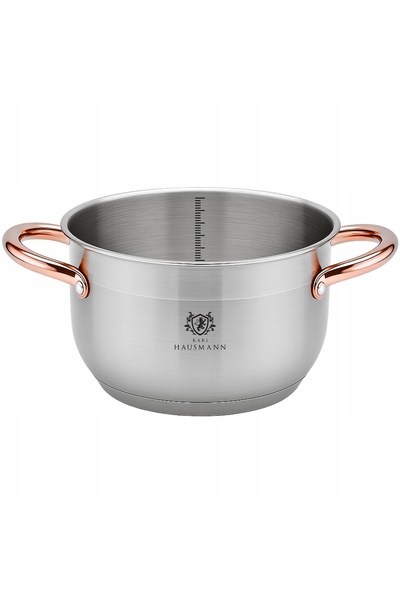 NO BRAND Oală din oțel inoxidabil, pentru inducție și gaz, 6L, 26cm, cu capac...