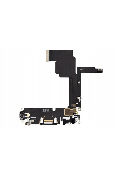 NO BRAND Conector placă de încărcare microfon pentru iPhone 15 Pro negru