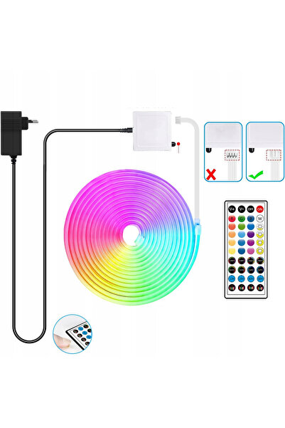NO BRAND Bandă LED RGB 20m Impermeabilă LED-uri 5050 24V Colorată pentru Tele...