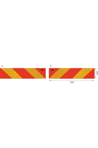 NO BRAND Semn reflectorizant de avertizare pentru remorcă 2Sz