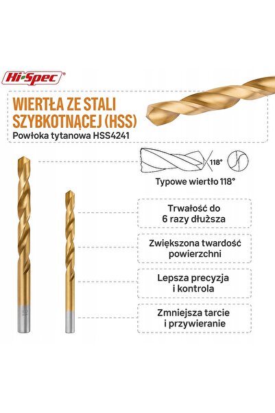NO BRAND Set de 10 extractoare de șuruburi rupte și burghie HSS de înaltă per...