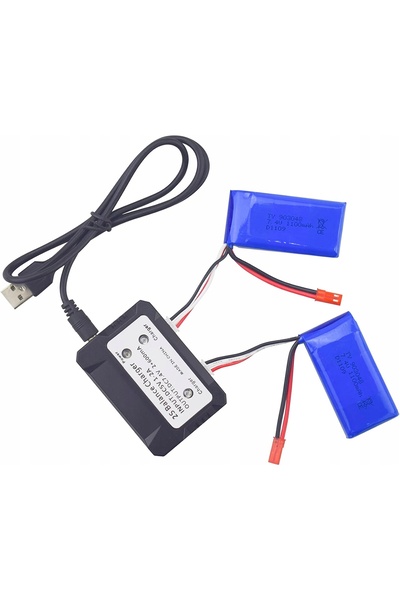 NO BRAND Set încărcător și 2 acumulatori de 7.4V 1100mAh pentru WLtoys A949, ...
