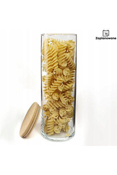 NO BRAND Borcan mare de sticlă pentru bucătărie, 1830ml, set de 6 bucăți, pen...